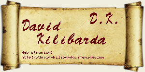 David Kilibarda vizit kartica